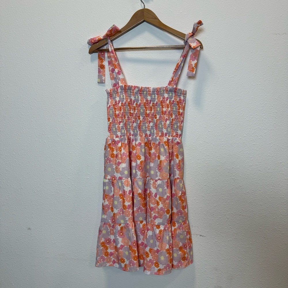 Pink Lily Women's Dress Floral Sundress Smocked Size M